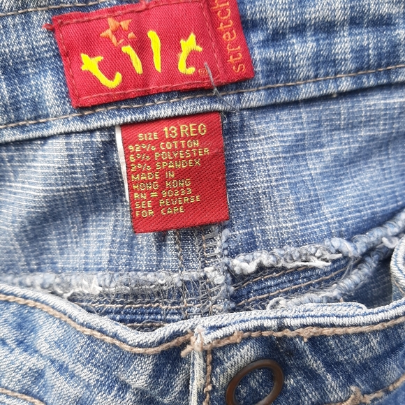 VTG 90s Y2K 00s Denim Flare Snap Jean's Wide Leg - Picture 5 of 8